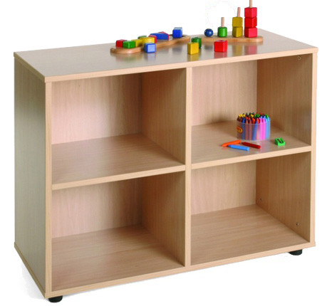 MOBEDUC - MUEBLE BAJO 4 CASILLAS HAYA (Ref.600203HP18)
