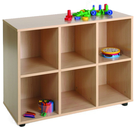 MOBEDUC - MUEBLE BAJO 6 CASILLAS HAYA (Ref.600206HP18)