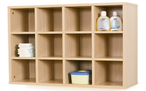 MOBEDUC - MUEBLE CASILLERO 12 CASILLAS 80-62 HAYA (Ref.600707H18)