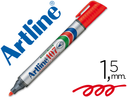 ARTLINE - ROTULADOR MARCADOR PERMANENTE 107 ROJO -PUNTA REDONDA (Ref.EK-107)