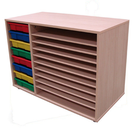 MOBEDUC - MUEBLE CUBETERO Y CARTULINERO BAJO HAYA (Ref.602215HP18)