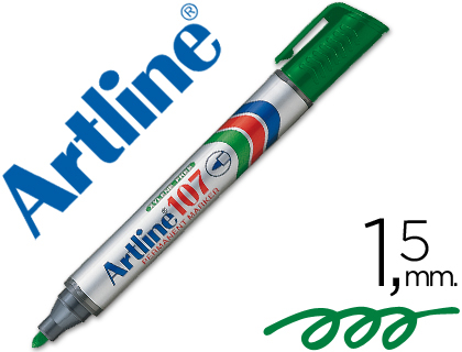 ARTLINE - ROTULADOR MARCADOR PERMANENTE 107 VERDE -PUNTA REDONDA (Ref.EK-107)