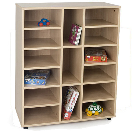 MOBEDUC - MUEBLE INTERMEDIO 15 CASILLAS HAYA (Ref.600811HP18)