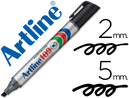 ARTLINE - ROTULADOR MARCADOR PERMANENTE 109 NEGRO -PUNTA BISELADA (Ref.EK-109)