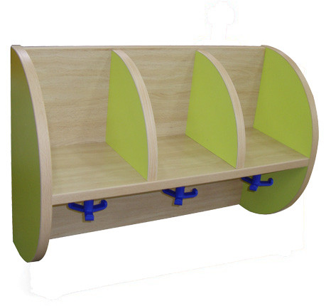 MOBEDUC - MUEBLE PERCHERO "QUESITOS" 3 CASILLAS 605 HAYA (Ref.600618H19)