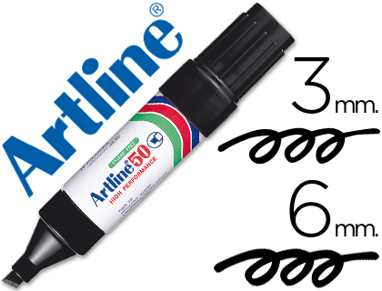 ARTLINE - ROTULADOR MARCADOR PERMANENTE EGRO -PUNTA BISELADA 6 MM -PAPEL METAL Y CRISTAL (Ref.EK-50 N)