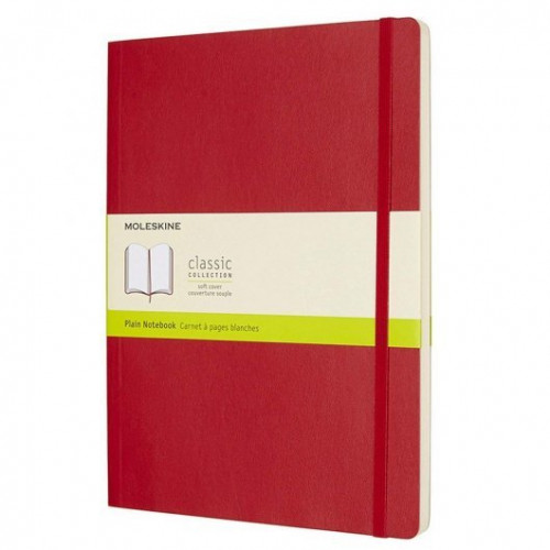 MOLESKINE - LIBRETA CLASICA TAPA BLANDA ROJO ESCARLATA XL (19X25CM) LISA (Ref.QP623F2)