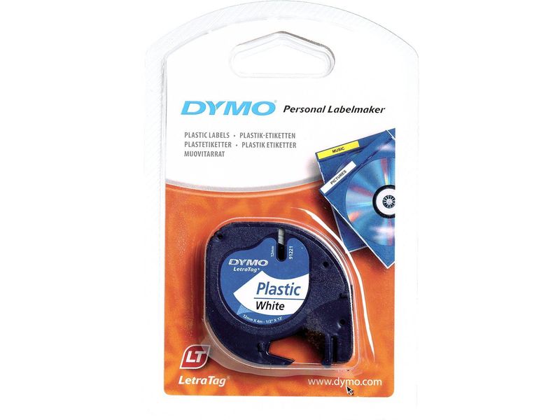 DYMO - Cintas Rotulacion 12mmX4m Negro/blanco Resiste 60º (Ref.S0721610)