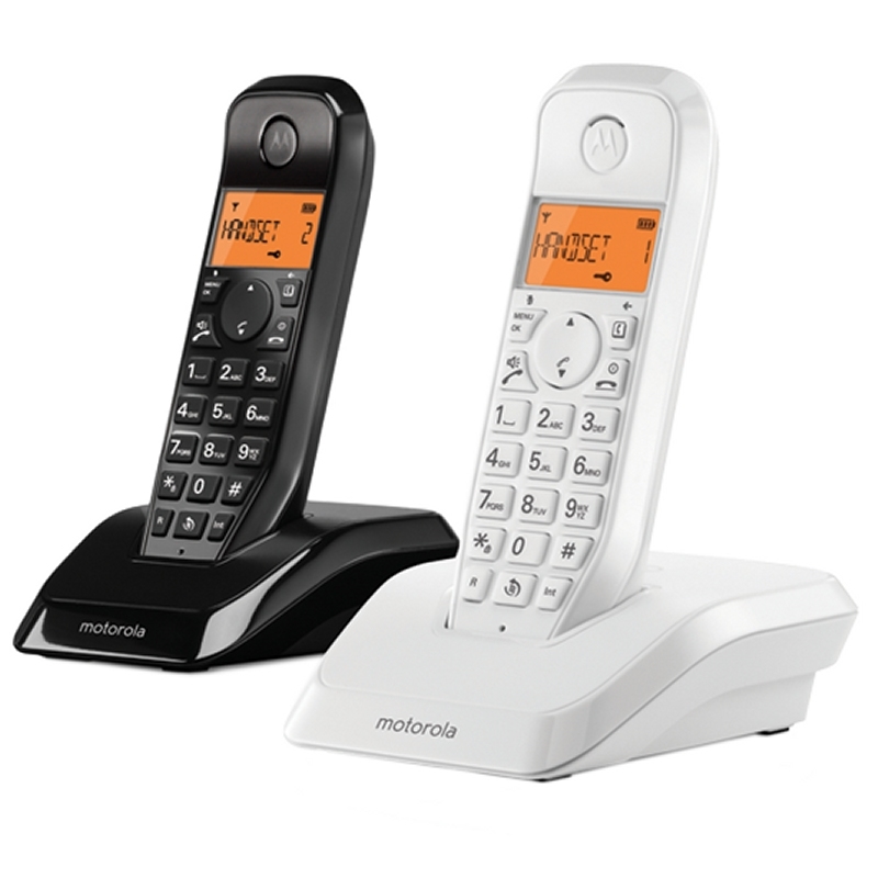 MOTOROLA - S1202 Telefono DECT DUO Blanco / Negro (Ref.C69000D48O2AESWB)