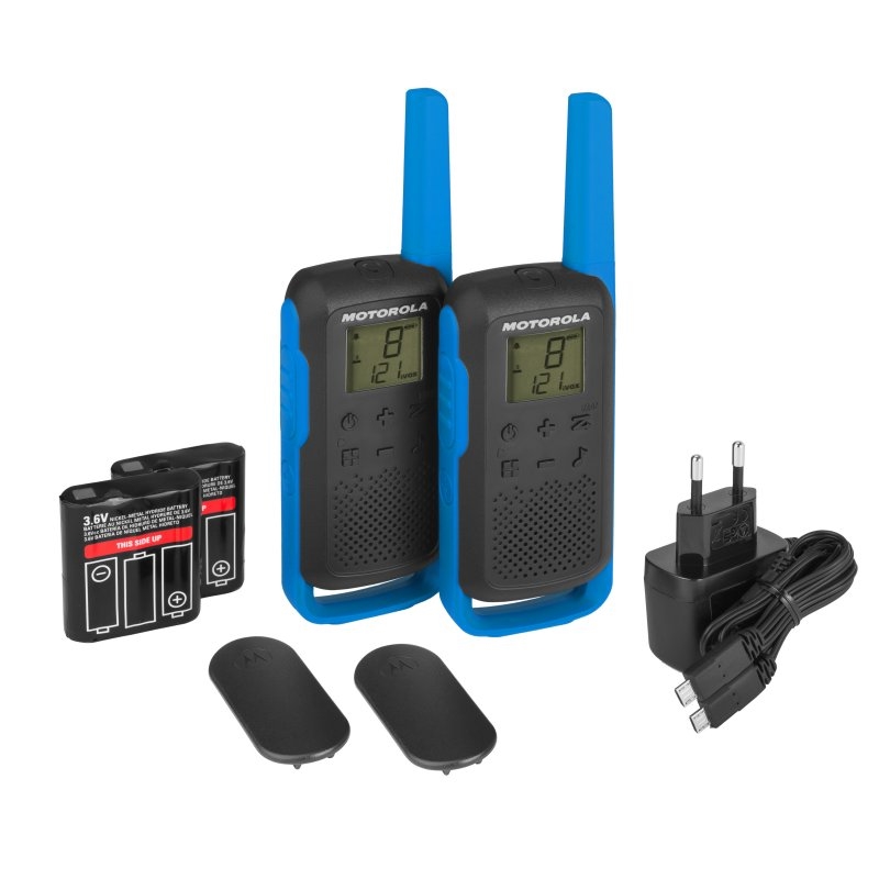 MOTOROLA - T62 Walkie Talkie 8Km 16CH Azul Duo (Ref.B6P00811LDRMAW)