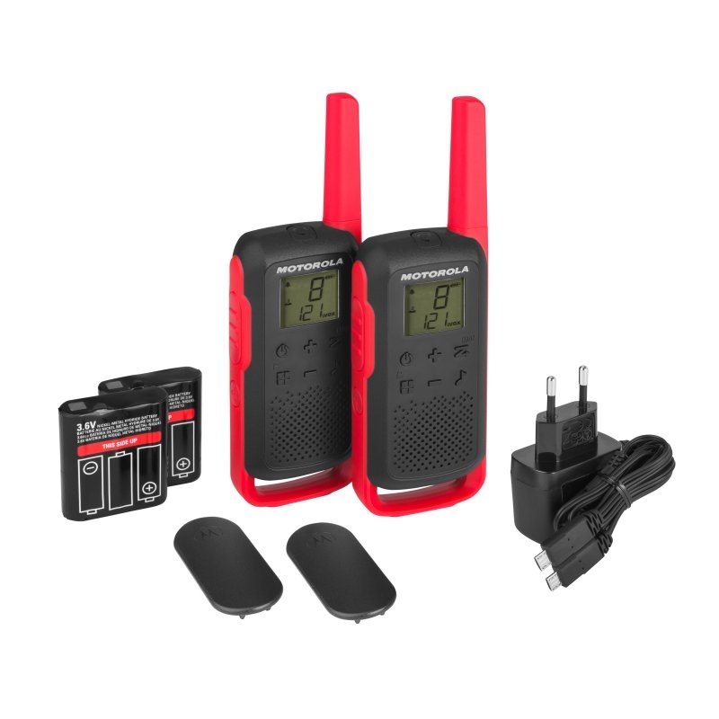 MOTOROLA - T62 Walkie Talkie 8Km 16CH Rojo Duo (Ref.B6P00811RDRMAW)