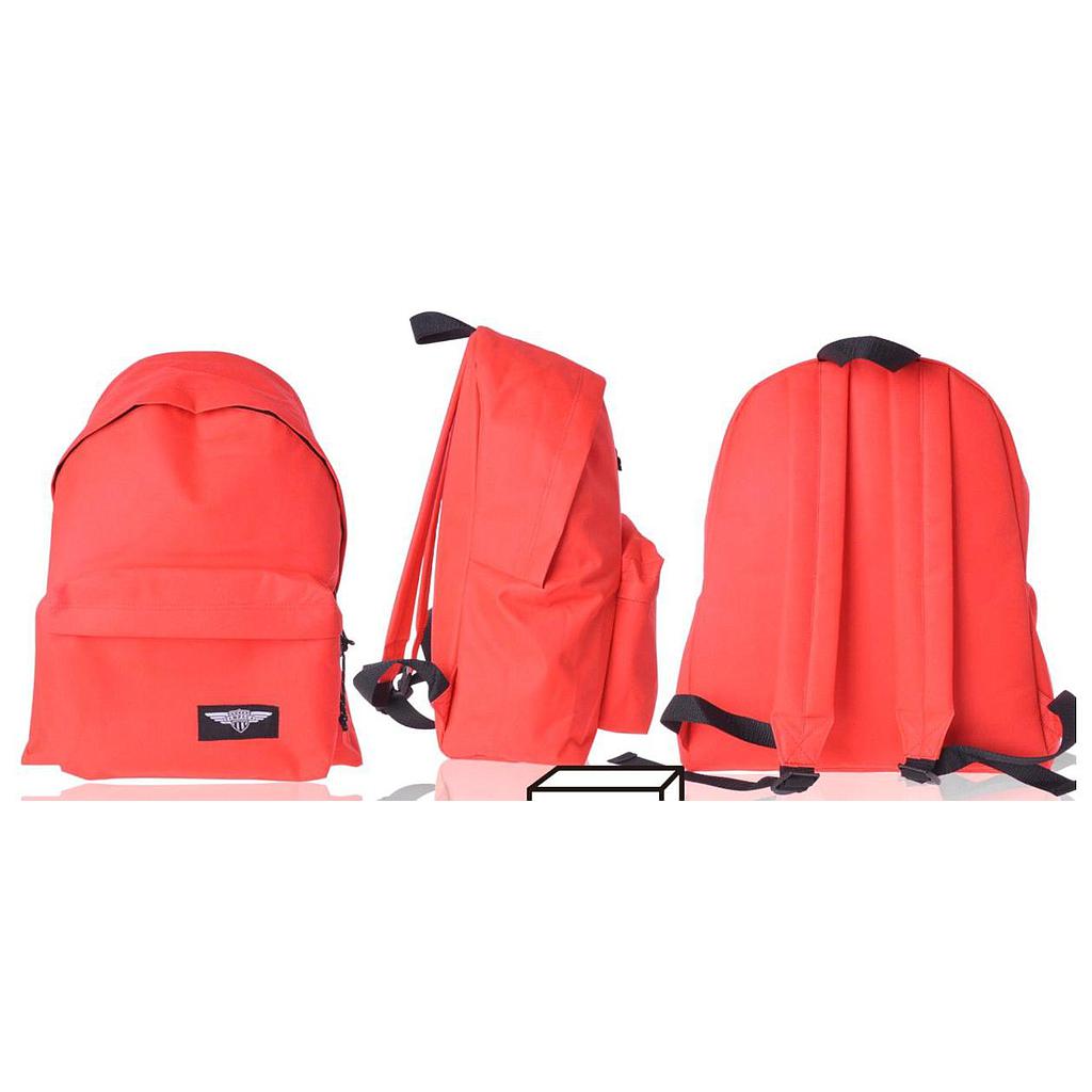 MP - MOCHILA ECO GRANDE CREMALLERA ROJO (Ref.MO004)