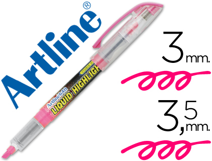 ARTLINE - ROTULADOR FLUORESCENTE EK-640 ROSA -PUNTA BISELADA (Ref.EK-640-RO)