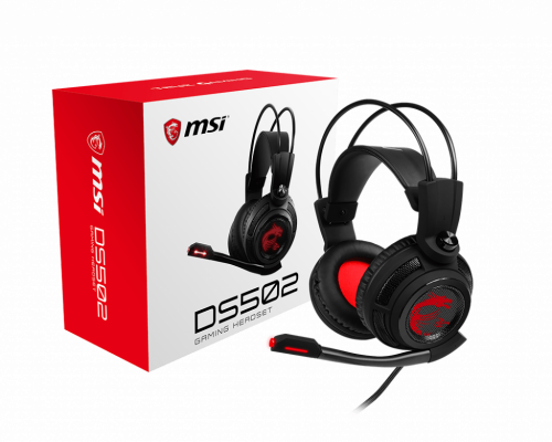 MSI - DS502 Auriculares Diadema Negro, Rojo (Ref.S37-2100911-SV1)