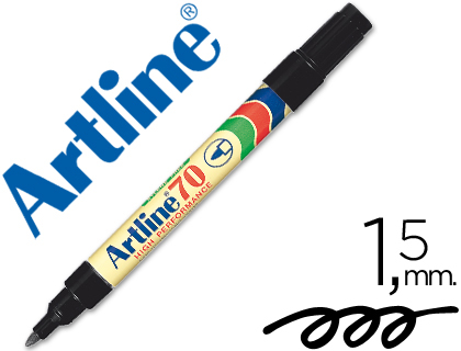 ARTLINE - ROTULADOR MARCADOR PERMANENTE EGRO -PUNTA REDONDA 1.5 MM -PAPEL METAL Y CRISTAL (Ref.EK-70 N)