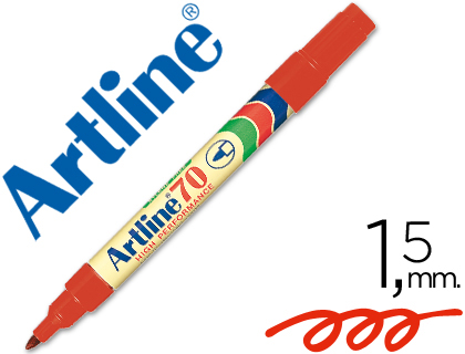 ARTLINE - ROTULADOR MARCADOR PERMANENTE OJO -PUNTA REDONDA 1.5 MM -PAPEL METAL Y CRISTAL (Ref.EK-70 R)