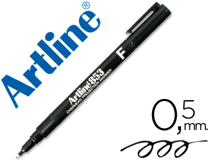 ARTLINE - ROTULADOR RETROPROYECCION PUNTA FIBRA PERMANENTE EGRO -PUNTA REDONDA 0.5 MM (Ref.EK-853 N)