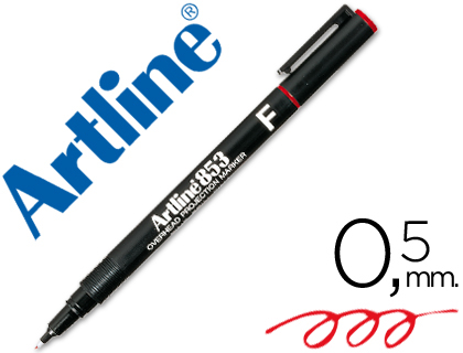 ARTLINE - ROTULADOR RETROPROYECCION PUNTA FIBRA PERMANENTE OJO -PUNTA REDONDA 0.5 MM (Ref.EK-853 R)