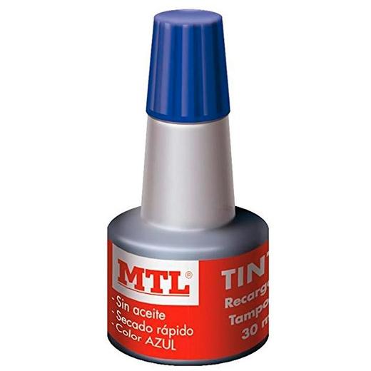 MTL - TINTA DE SELLAR PARA RECARGA DE TAMPÓNES 30ML AZUL (Ref.79535)