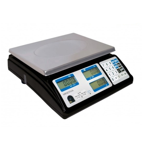 MUSTEK - BALANZA MINERVA 56PPI - 15 KG - PESO/PRECIO RS232 (Ref.56PPI-15)