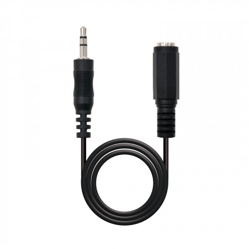 NANOCABLE - cable de audio 1,5 m 3,5mm Negro (Ref.10.24.0201)