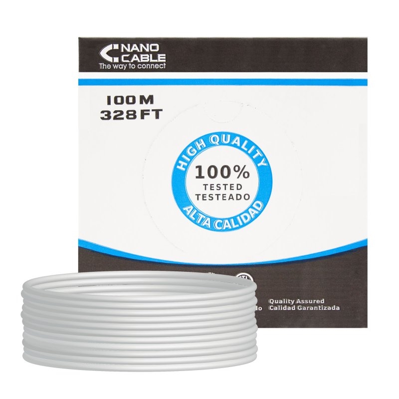 NANOCABLE - Bobina Cable RJ45 CAT5 FTP Rigido 100M (Ref.10.20.0702)