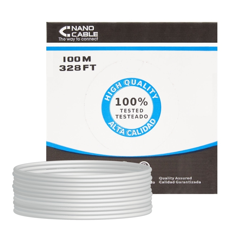 NANOCABLE - Bobina Cable RJ45 CAT6 FTP 100M Cobre (Ref.10.20.0902)