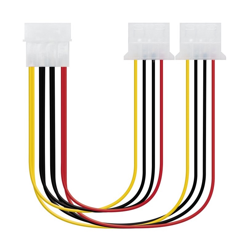 NANOCABLE - Cable Alimentación 1 molex M a 2 molex H (Ref.10.19.0401)