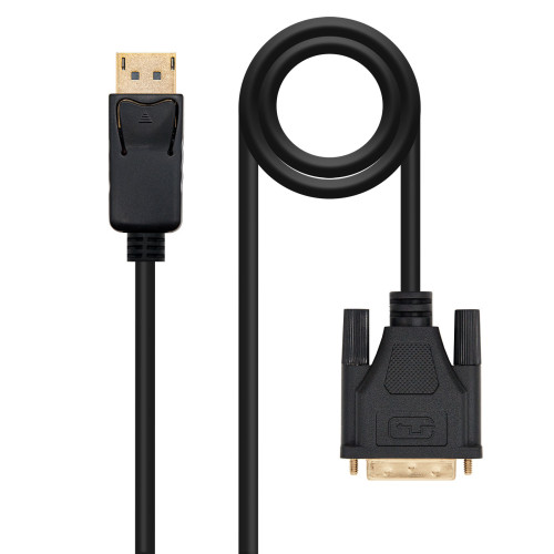 NANOCABLE - Cable conversor DISPLAYPORT a DVI, DP/M - DVI/M, Negro, 2.0 M (Ref.10.15.4502)