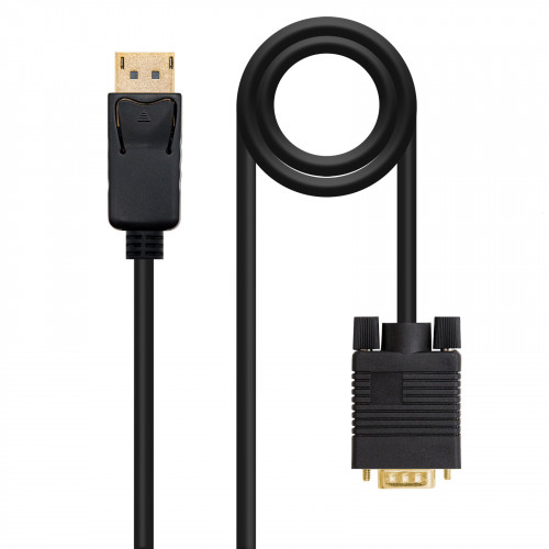 NANOCABLE - Cable conversor DISPLAYPORT a VGA, DP/M - VGA/M, Negro, 2.0 M (Ref.10.15.4402)