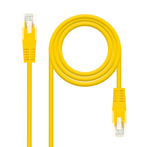 NANOCABLE - Cable Red Latiguillo RJ45 CAT.6 UTP AWG24, Amarillo, 25 cm (Ref.10.20.0400-L25-Y)