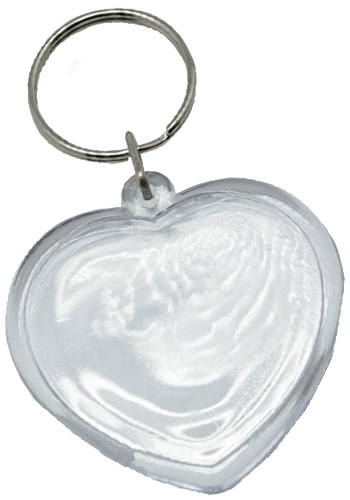 NIEFENVER - LLAVEROS CORAZON PLASTICO CRISTAL 4,5 CM PACK de 6 UNIDADES (Ref.1300156)