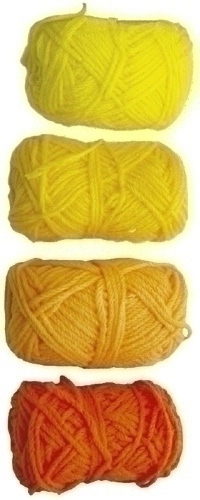 NIEFENVER - OVILLOS LANA 28gr.TONOS AMARILLOS PACK DE 4 (Ref.1100105)