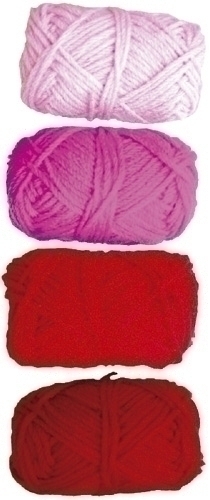 NIEFENVER - OVILLOS LANA 28gr.TONOS ROJOS PACK DE 4 (Ref.1100104)