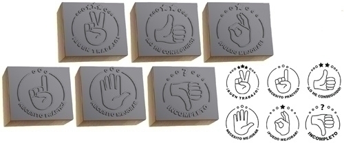 NIEFENVER - SELLOS MOTIVACIONALES MANOS BOTE 6UD (Ref.1700101)