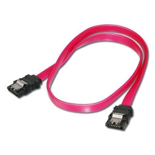 NILOX - CABLE SATA III DATOS 6 GBP/S CON ANCLAJES, ROSA 1 M (Ref.NX090305110)