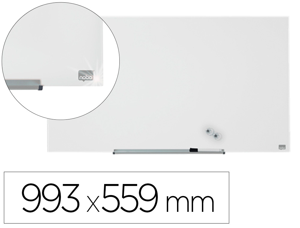 NOBO - PIZARRA BLANCA IMPRESSION PRO CRISTAL 45" MAGNETICA 993X559 MM (Ref.1905176)