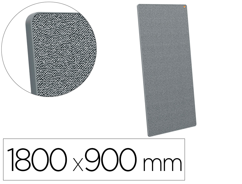 NOBO - PIZARRA BLANCA MOVE&amp;MEET CON TABLERO DE ANUNCIOS PORTATIL MARCO GRIS DOBLE CARA MAGNETICA 1800X900 MM (Ref.1915561)