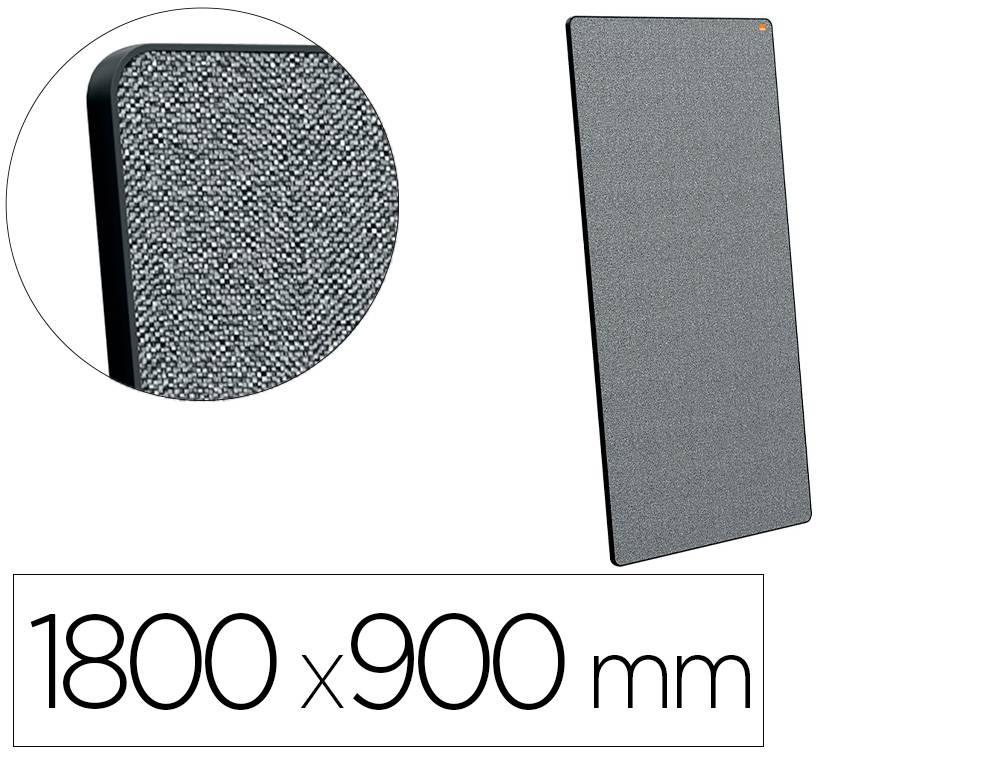 NOBO - PIZARRA BLANCA MOVE&amp;MEET CON TABLERO DE ANUNCIOS PORTATIL MARCO NEGRO DOBLE CARA MAGNETICA 1800X900 MM (Ref.1915562)