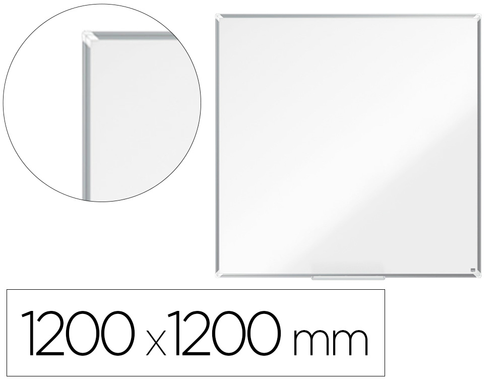 NOBO - PIZARRA BLANCA PREMIUM PLUS ACERO LACADO MAGNETICA 1200X1200 MM (Ref.1915157)