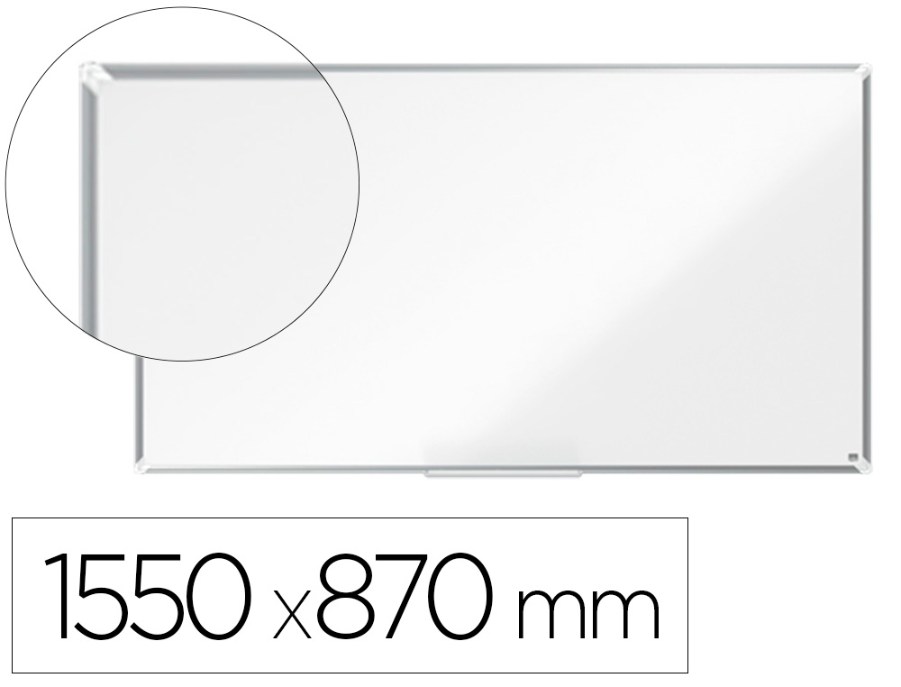 NOBO - PIZARRA BLANCA PREMIUM PLUS ACERO VITRIFICADO FORMATO PANORAMICO 70" MAGNETICA 1550X870 MM (Ref.1915368)