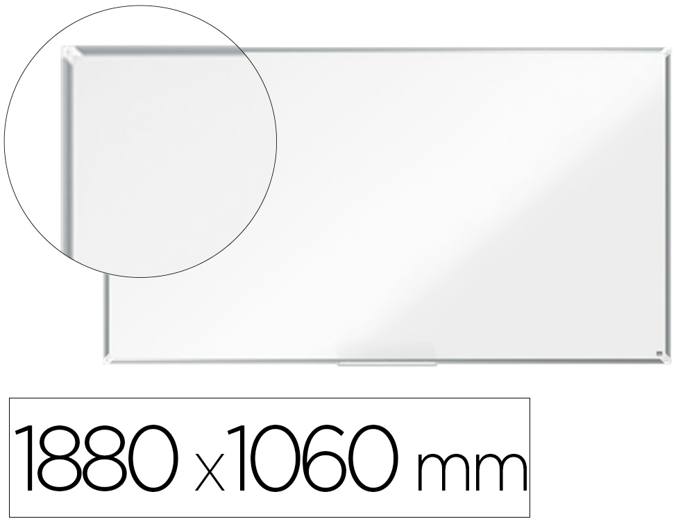 NOBO - PIZARRA BLANCA PREMIUM PLUS ACERO VITRIFICADO FORMATO PANORAMICO 85" MAGNETICA 1880X1060 MM (Ref.1915369)