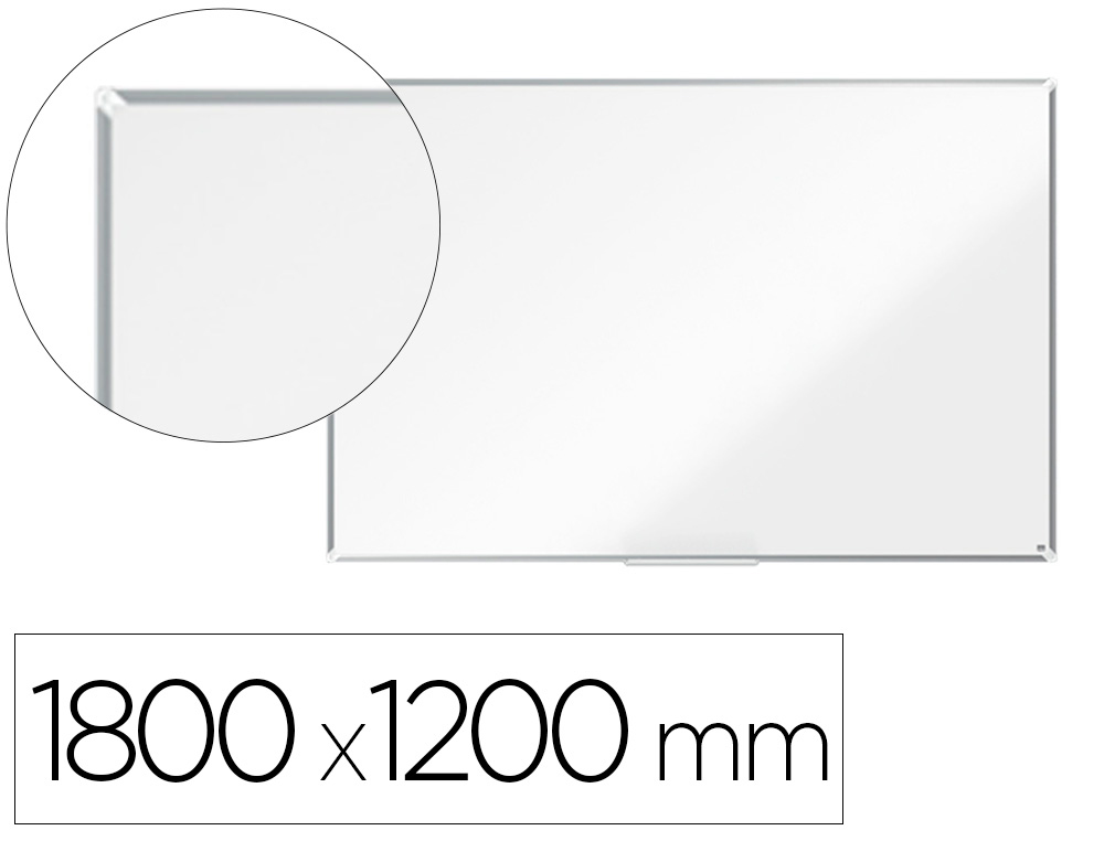 NOBO - PIZARRA BLANCA PREMIUM PLUS ACERO VITRIFICADO MAGNETICA 1800X1200 MM (Ref.1915149)