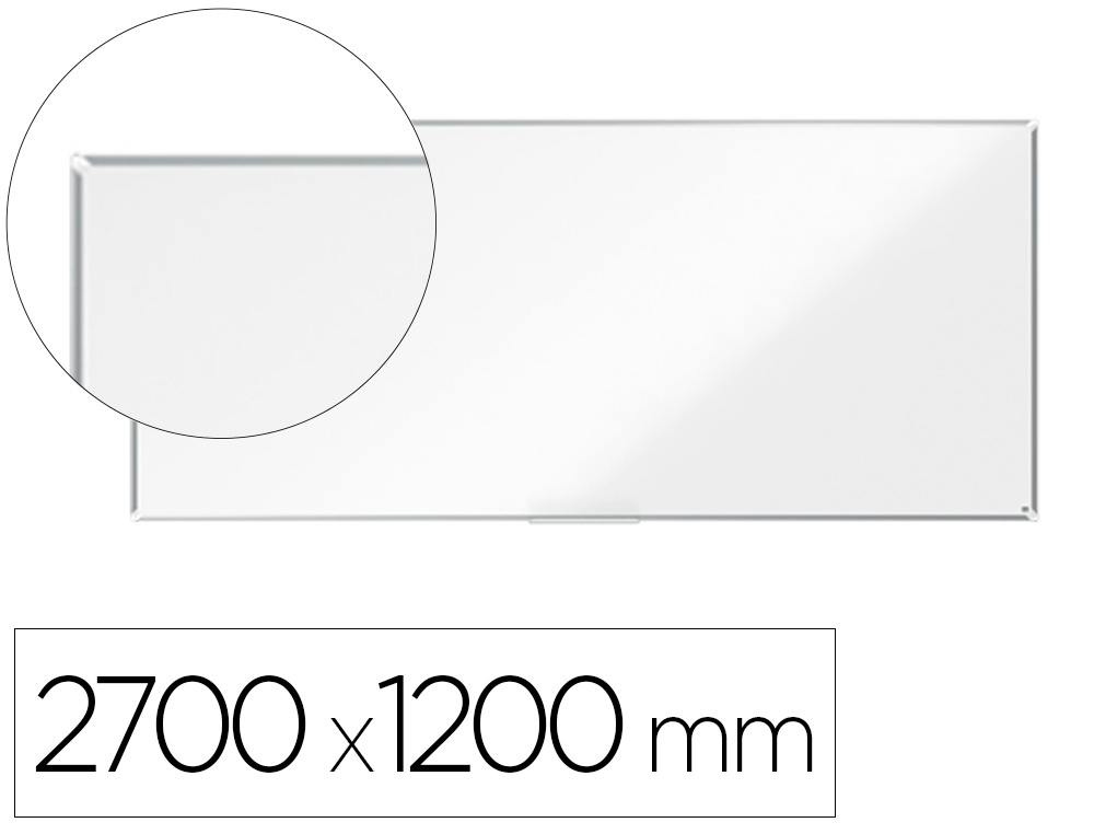 NOBO - PIZARRA BLANCA PREMIUM PLUS ACERO VITRIFICADO MAGNETICA 2700X1200 MM (Ref.1915152)