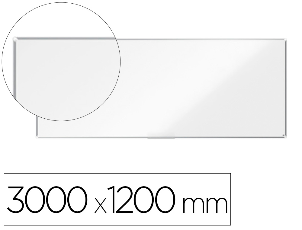 NOBO - PIZARRA BLANCA PREMIUM PLUS ACERO VITRIFICADO MAGNETICA 3000X1200 MM (Ref.1915153)
