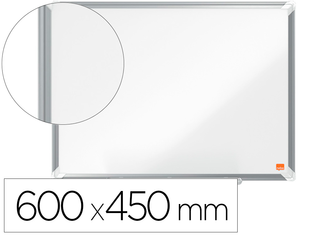 NOBO - PIZARRA BLANCA PREMIUM PLUS ACERO VITRIFICADO MAGNETICA 600X450 MM (Ref.1915143)