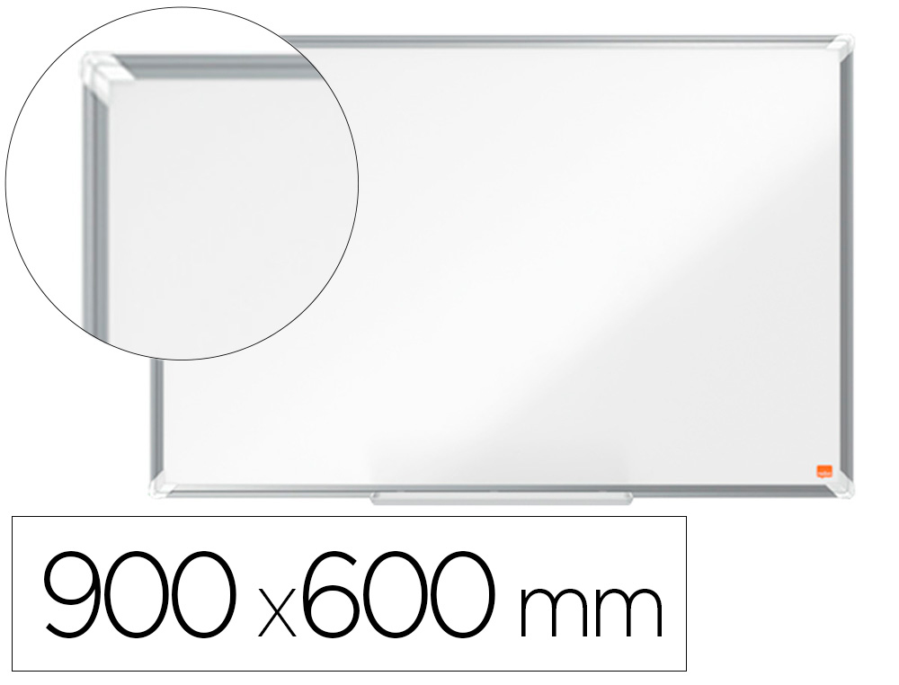NOBO - PIZARRA BLANCA PREMIUM PLUS ACERO VITRIFICADO MAGNETICA 900X600 MM (Ref.1915144)