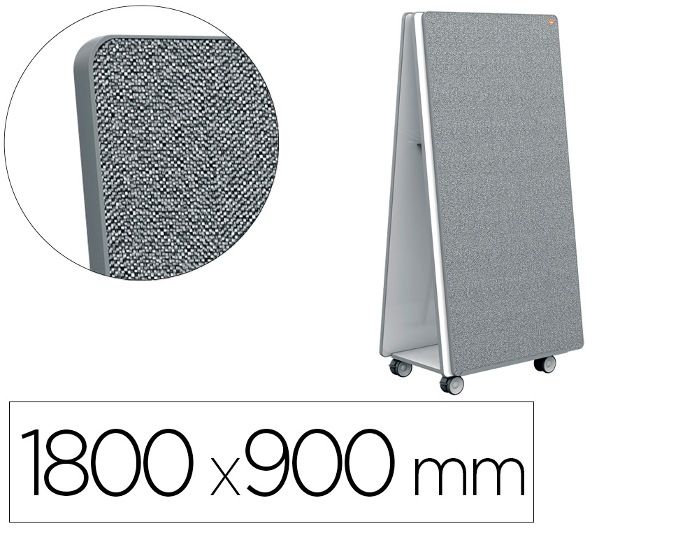 NOBO - SISTEMA MOVIL MOVE&amp;MEET 2 PIZARRA MAGNETICA DOBLE CARA Y 2 PIZARRAS BLANCAS /TABLERO DE ANUNCIOS 1800X900 (Ref.1915569)