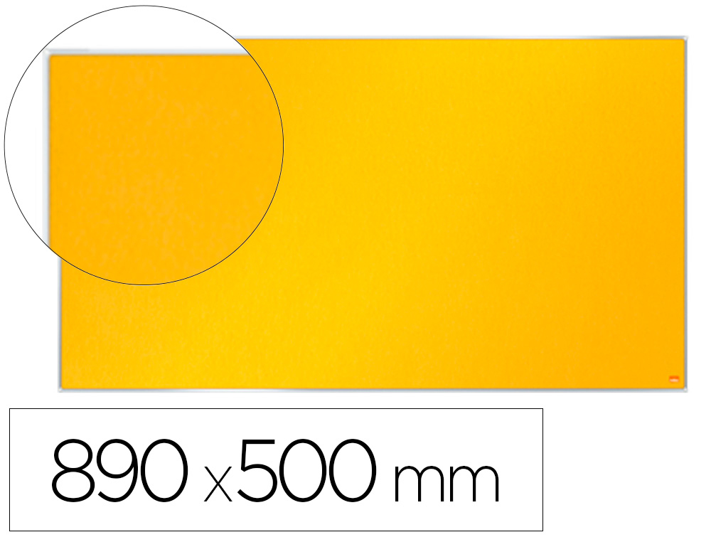 NOBO - TABLERO DE ANUNCIOS IMPRESSION PRO FIELTRO AMARILLO FORMATO PANORAMICO 40" 890X500 MM (Ref.1915430)
