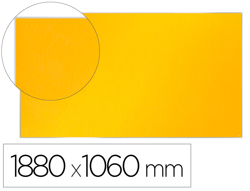NOBO - TABLERO DE ANUNCIOS IMPRESSION PRO FIELTRO AMARILLO FORMATO PANORAMICO 85" 1880X1060 MM (Ref.1915433)
